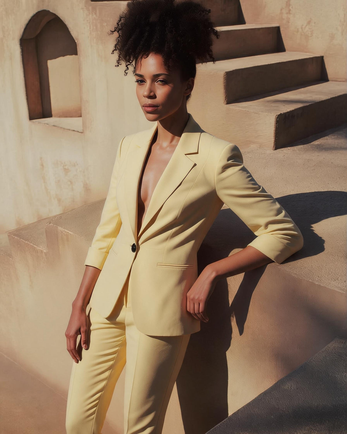 SuitLine — Women's Blazer and Cropped Trousers Set