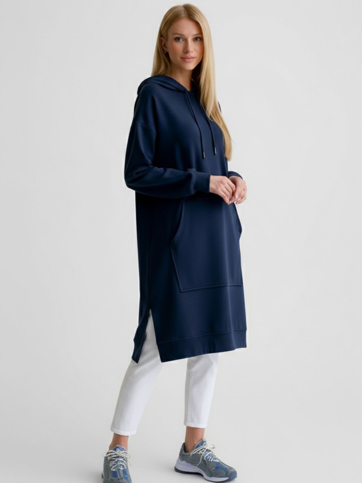 Oversized Mid-Length Hoodie Dress