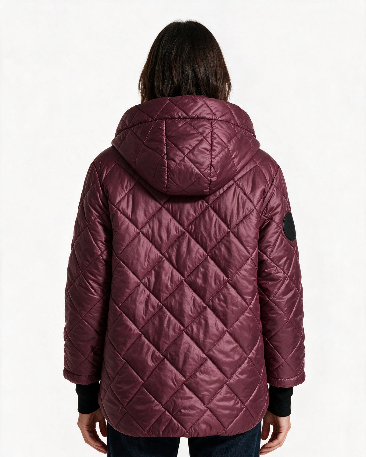 Ainsley — Women's Diamond-Quilted Puffer Jacket with Hood